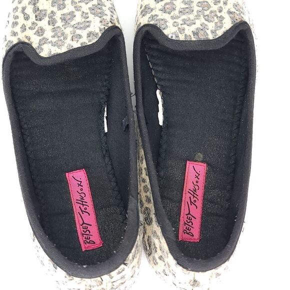 Betsey Johnson Leopard Slippers Womens Estimated Size 6 Based On Measurements - Picture 10 of 16